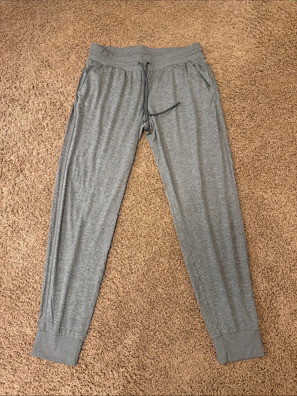 Athleta Greyish Green Drawstring Jogger Pants